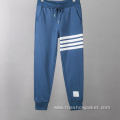 Men's Cotton Striped Sweatpants with Bunched Feet Customized